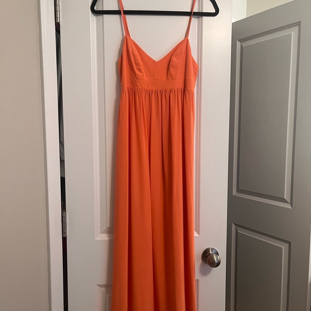 Amanda Uprichard Size Petite (runs like XS) silk orange maxi dress
